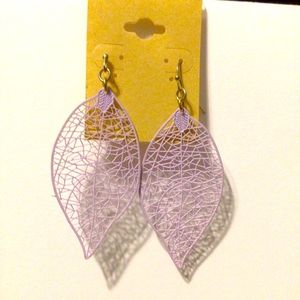 Leaf Drop Earrings, lightweight